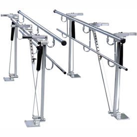Deluxe Floor Mounted Parallel Bars, Height/Width Adjustable, 12' L