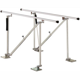 Deluxe Floor Mounted Parallel Bars, Height Adjustable, 7' L
