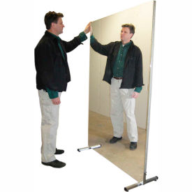Glassless Mirror, Stationary with Stand, Vertical, 48"W x 96"H