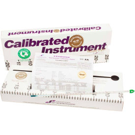 Enviro-Safe Calibrated Liquid-In-Glass Thermometer, -1 to 61°C