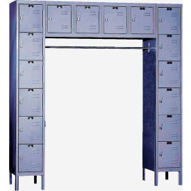 16 Person Premium Locker, 72"W x 18"D x 78"H, Dark Gray, Unassembled