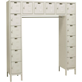 16 Person Premium Locker, 72"W x 18"D x 78"H, Tan, Unassembled
