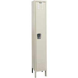 1-Tier 1 Door Premium Locker, 15"W x 21"D x 78"H, Tan, Assembled