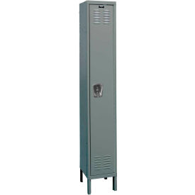 1-Tier 1 Door Premium Locker, 15"W x 21"D x 78"H, Dark Gray, Assembled