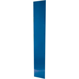 Steel Locker Accessory, Universal Finished End Panel 12"Dx72"H Marine Blue