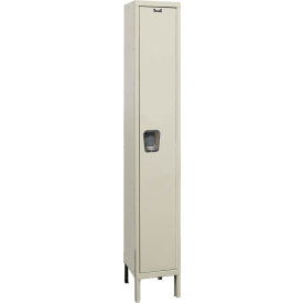 1-Tier 1 Door Maintenance-Free Quiet Locker, 15"W x 21"D x 78"H, Tan, Assembled