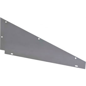 Stainless Steel Locker Accessory, Slope Top End Closure 18"Dx6"H - Dark Gray