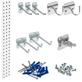 Garden Storage Kit w/36" x 4.5" Square Hole Pegboard & 8 pc LocHook Assortment