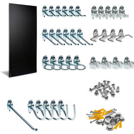 ABS Pegboard Kit w/ 36 Durahooks, 24" x 48" x 1/4", Black