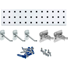 Tool Pegboard Kit w/18" x 4.5" Square Hole Pegboard & 5 pc LocHook Assortment