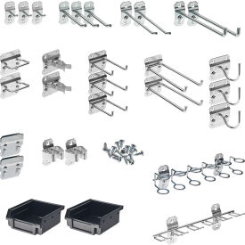 30 Piece LocHook & Bin Assortment, 28 Assorted Hooks & 2 Bins