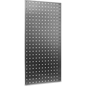 18"W x 36"H Stainless Steel Square Hole Pegboards w/ Mounting Hardware