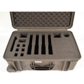 Quick Fire Pistol Case QF920GR Watertight, 4 Pistol Capacity, 20-1/8"x16-1/8"x10-1/8" Gray