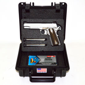 Quick Fire Pistol Case With 1911 Inserts Watertight, 10-11/16"x9-3/4"x4-13/16" Black