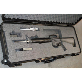 Quick Fire Carbine Case With Pistol Slot QF640BK Watertight, 46-5/8"x16-3/4"x6-7/8" Black