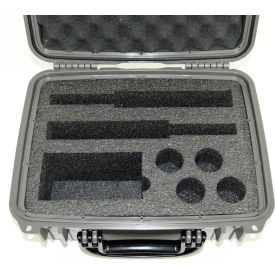 Quick Fire Multifit Dual Revolver Case Watertight, 15-5/16"x12-1/8"x6-11/16" Gray