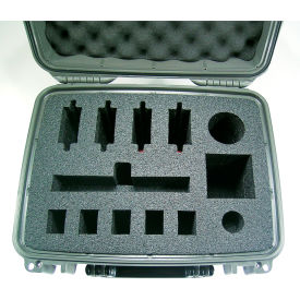 Quick Fire Multifit Pistol Case Watertight, 4 Gun Capacity, 15"x12-1/8"x12-1/8" Gray