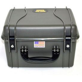 Quick Fire Multifit Pistol Case - Watertight, 5 Gun Capacity, 15"x12-1/8"x12-1/8", Gray