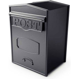 Bloomsbury Mailbox - Rear Access Wall/Column Mount 12"W x 13"D x 17"H Black