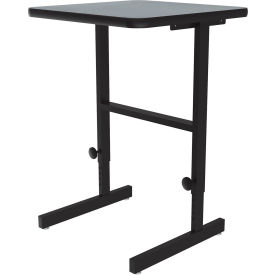 Adjustable Standing Height Workstation - 24"L x 20"W x 34" to 42" - Gray Granite