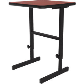 Adjustable Standing Height Workstation - 24"L x 20"W x 34" to 42" - Cherry