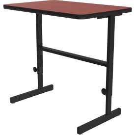Adjustable Standing Height Workstation - 36"L x 24"W x 34" to 42" - Cherry