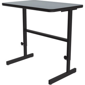 Adjustable Standing Height Workstation - 36"L x 24"W x 34" to 42" - Gray Granite