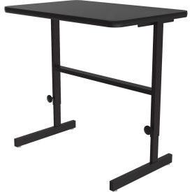 Adjustable Standing Height Workstation - 36"L x 24"W x 34" to 42" - Black Granite