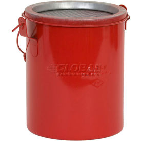 Bench Can without lid - Metal - Red - 6 qt.