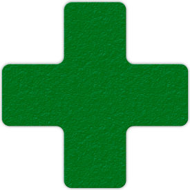 Floor Marking Tape, Green, + Shape, 25/Pkg.