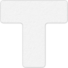 Floor Marking Tape, White, T Shape, 25/Pkg.