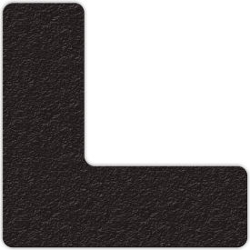 Floor Marking Tape, Black, L Shape, 25/Pkg.