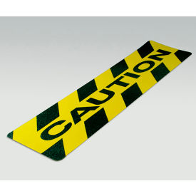Gator Grip Cleat, Caution, Yellow/Black, 6"W x 24"L, 10/Pkg.