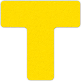 Floor Marking Tape, Yellow, T Shape, 25/Pkg.