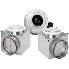 Dual Grille Bath Fan, 120V, 1 PH, 370 CFM, No Light, 6" Duct