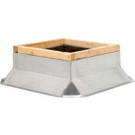 Fixed Non-Ventilated Curb, 24-1/2" Square x 8"H, Galvanized Steel