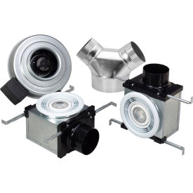 Fantech Dual Grille Bath Fan, 120V, 1 PH, 270 CFM, 10W LED Light, 4" & 6" Duct