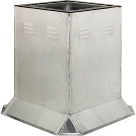 Fixed Ventilated Curb, 28-1/2" Square X 24"H, Galvanized Steel