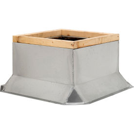 Fixed Non-Ventilated Curb, 20-1/2" x 12"H, Galvanized Steel