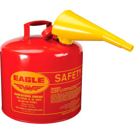 5 Gallon Eagle Type I Safety Can - Red with Funnel