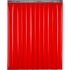 Welding Strip Door - 10'W x 6'H - 8" Red Tint PVC