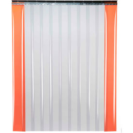 Low Temperature Strip Door - 4'W x 8'H - 8" Smooth Clear PVC