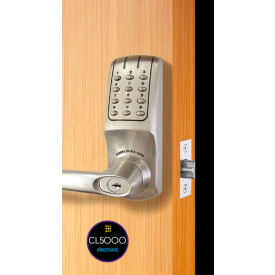 ANSI Grade 2 Heavy Duty Electronic Tubular Lockset, Brushed Steel