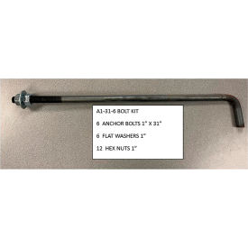 Anchor Bolt Kit, 6 Bolts, 1"Dia. x 31"L