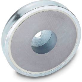 Retaining Magnet Assembly Disc-Shaped w/Thru Hole - 3.94" Dia., Steel