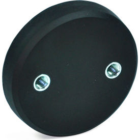 Retaining Magnet Assembly Disc-Shape, 2 Int. Threads, Rubber Shell, 1.69" Dia Steel