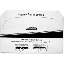 Toilet Seat Covers, 1/2 Fold, White, 250 Covers/Pack, 20 Packs/Case