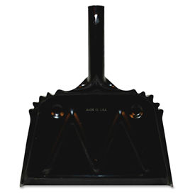 Heavy-Duty Metal Dustpan, 12", Black