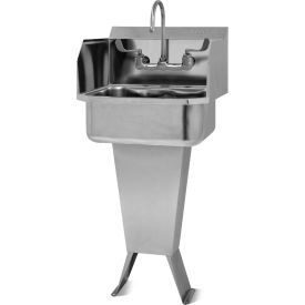 503FL Floor Mount Sink With Faucet And Side Splash Guards