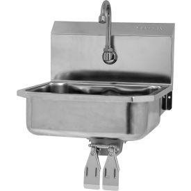 Wall Mount Sink with Double Knee Pedal Valve